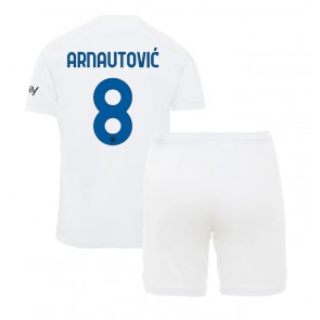 Inter Milan Marko Arnautovic #8 Bortaställ Barn 2023-24 Kortärmad (+ Korta byxor)